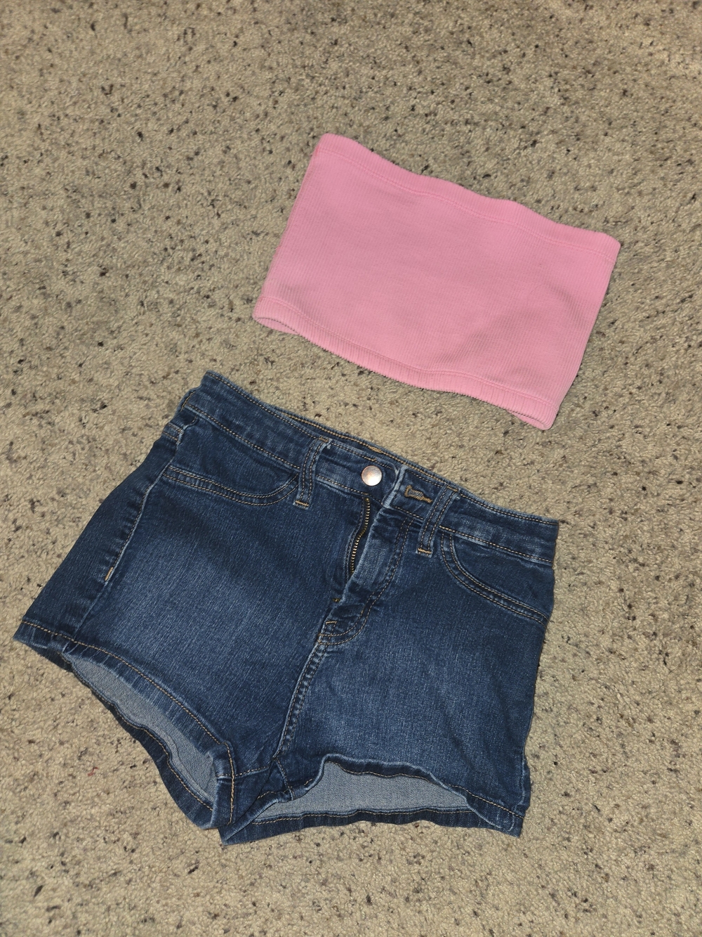 Pink Ribbed Tube Top